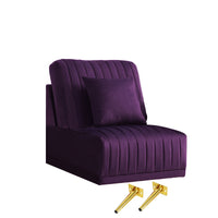 Purple Sofa without Armrests - Modular Seating for Living Room, Perfect for Combining with Other Units - Stylish