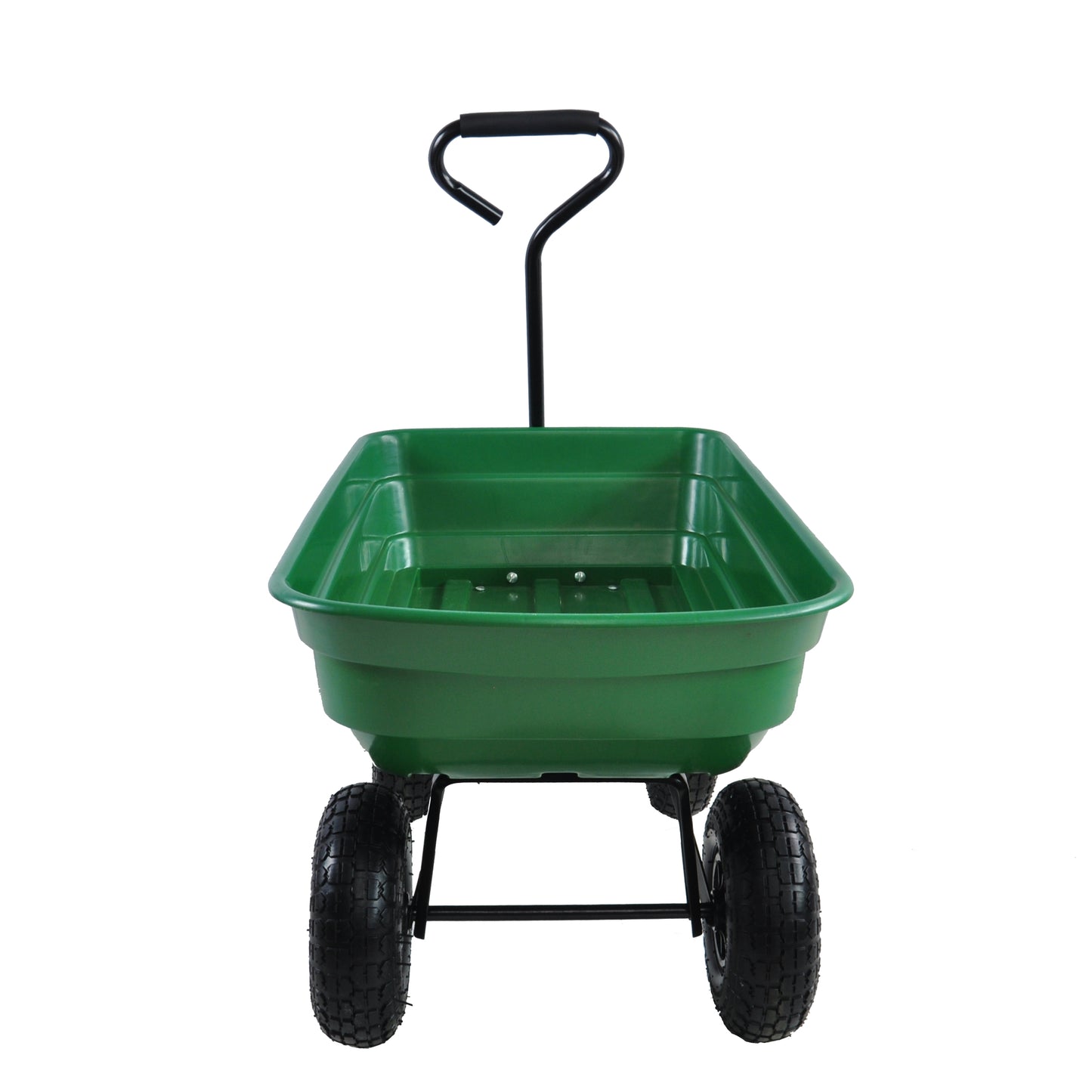 Folding Poly Garden Dump Truck – 10” Pneumatic Tires, 300 lb Capacity, 75L Steel Frame Utility Cart