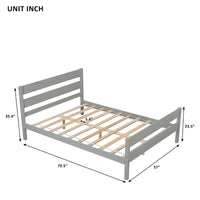 Full Bed with Headboard and Footboard in Grey - Stylish and Comfortable Sleeping Solution for Any Bedroom