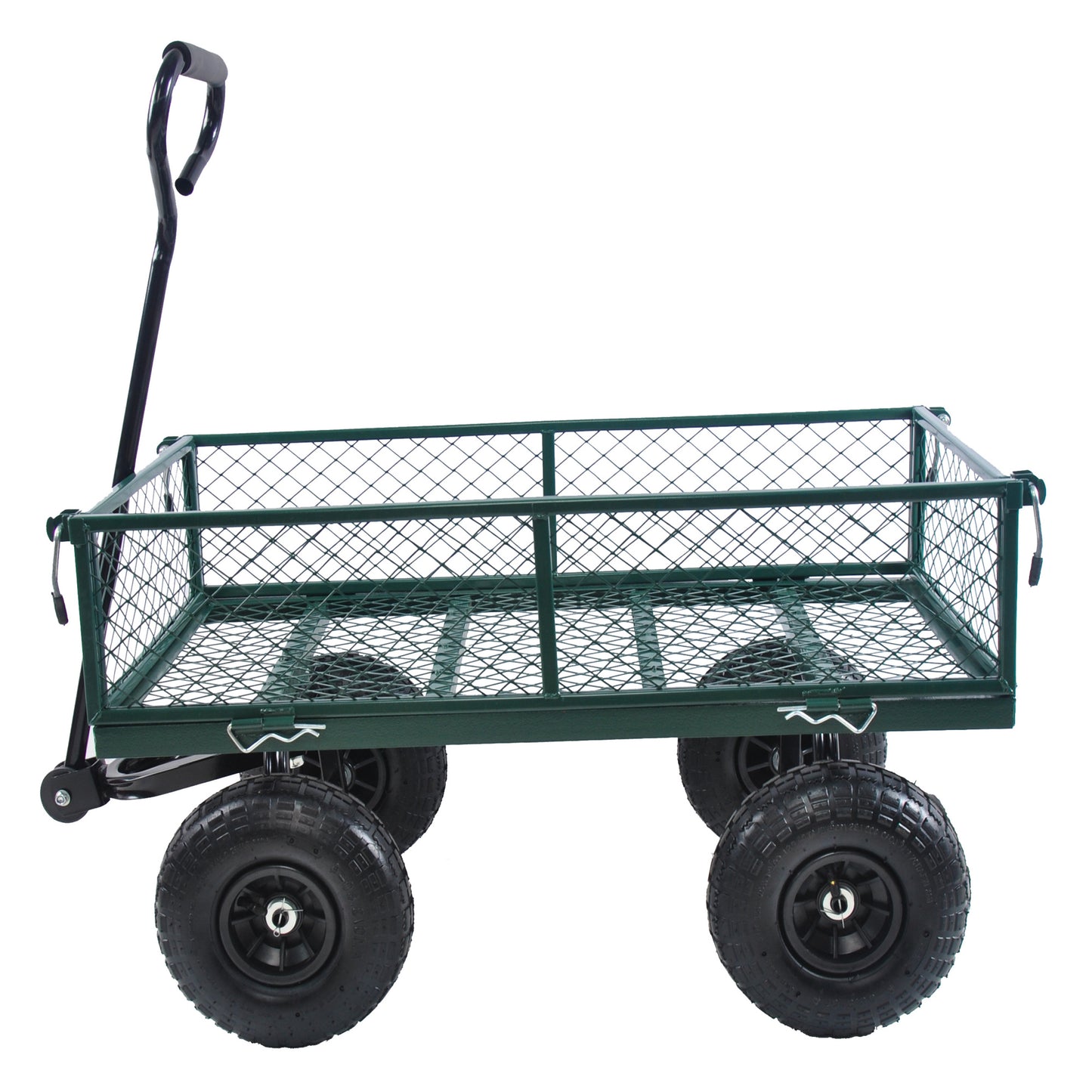 Heavy-Duty Garden Cart - Green Wagon Truck for Easy Firewood Transport and Outdoor Use