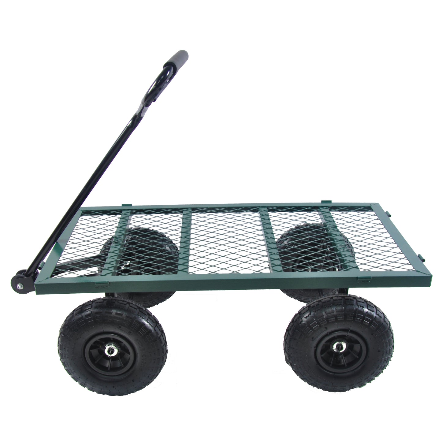 Heavy-Duty Garden Cart - Green Wagon Truck for Easy Firewood Transport and Outdoor Use