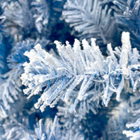 6FT Pre-Lit Snow Flocked Artificial Christmas Tree - Holiday Xmas Tree with 750 Branch Tips for Festive Decor