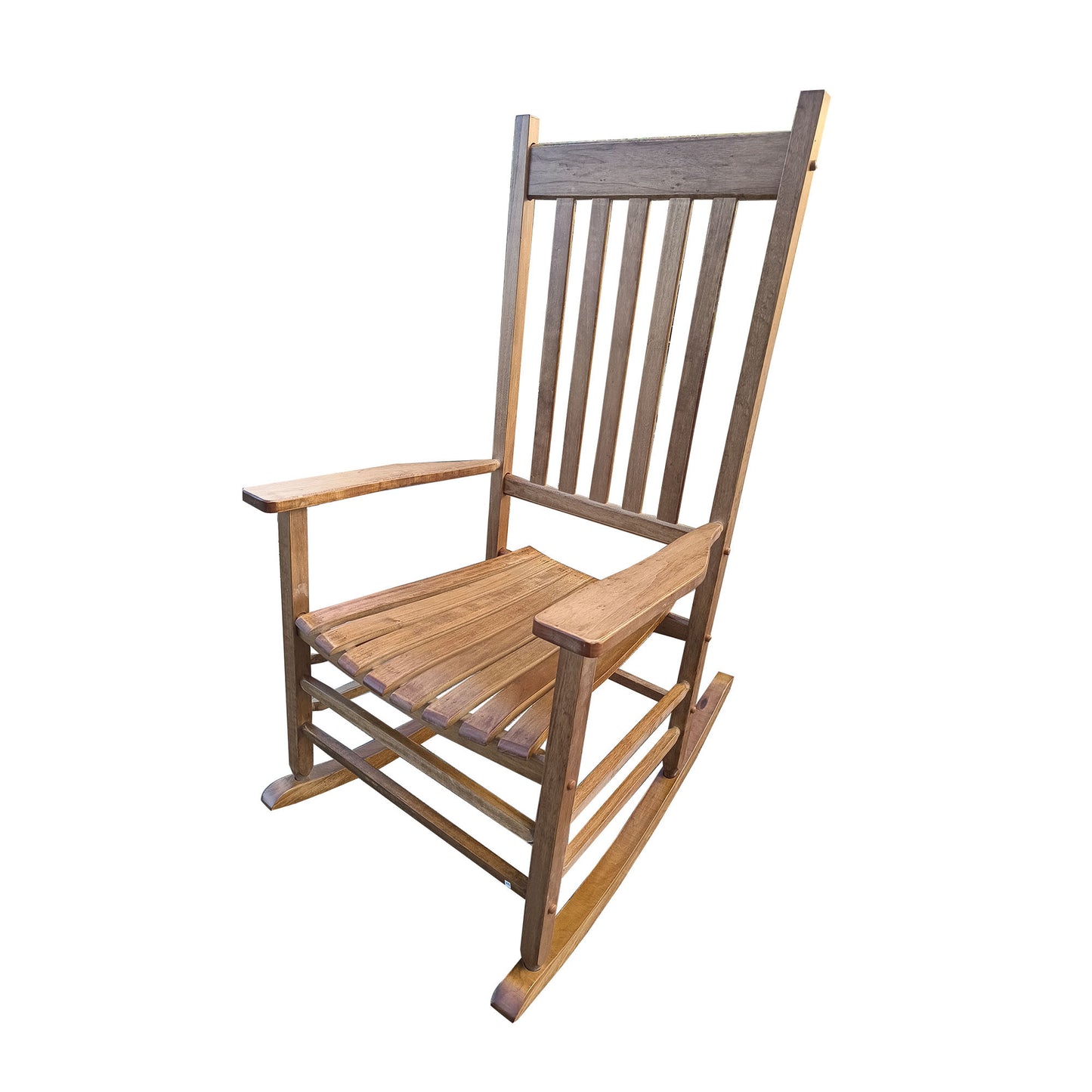 Brown Balcony Porch Rocking Chair for Adults - Comfortable Outdoor Seating for Relaxation