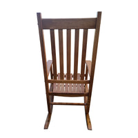 Brown Balcony Porch Rocking Chair for Adults - Comfortable Outdoor Seating for Relaxation