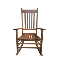 Brown Balcony Porch Rocking Chair for Adults - Comfortable Outdoor Seating for Relaxation