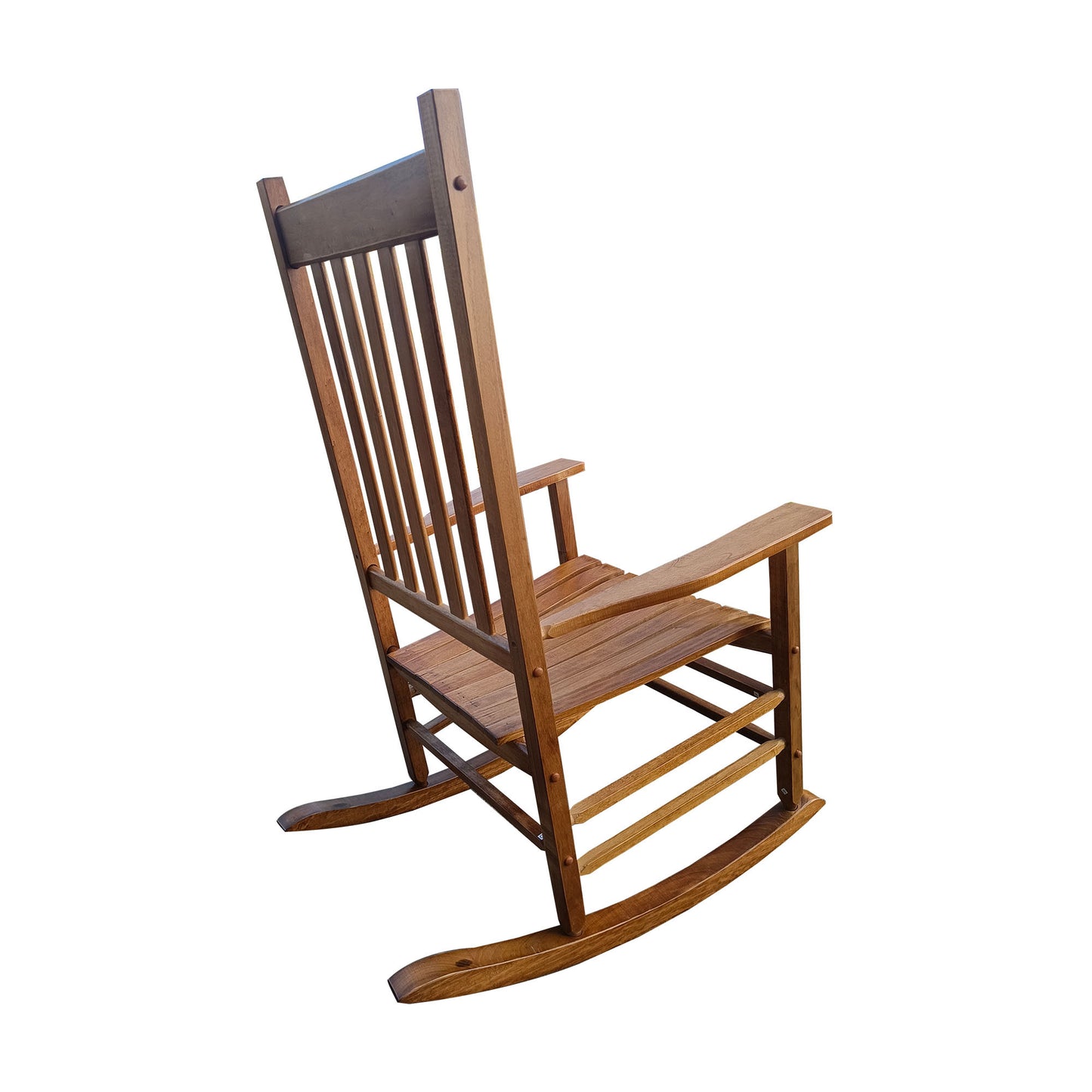 Brown Balcony Porch Rocking Chair for Adults - Comfortable Outdoor Seating for Relaxation