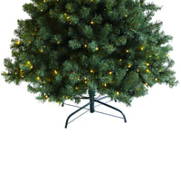 6ft Pre-Lit Artificial Christmas Tree - Hinged Design with Foldable Stand for Easy Setup