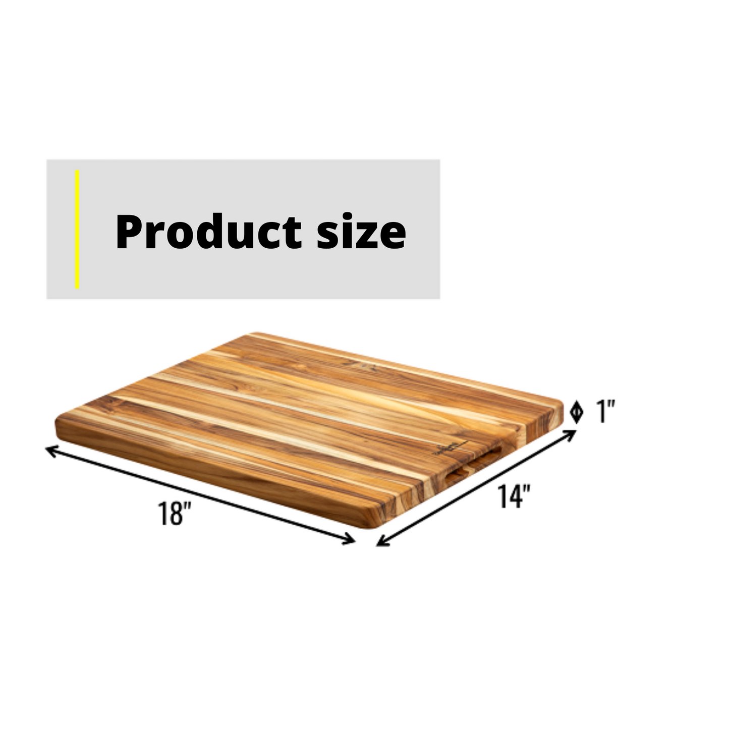 18 Inch Teak Wood Cutting Board Set - Pack of 5 Durable and Stylish Chopping Boards for Kitchen Use