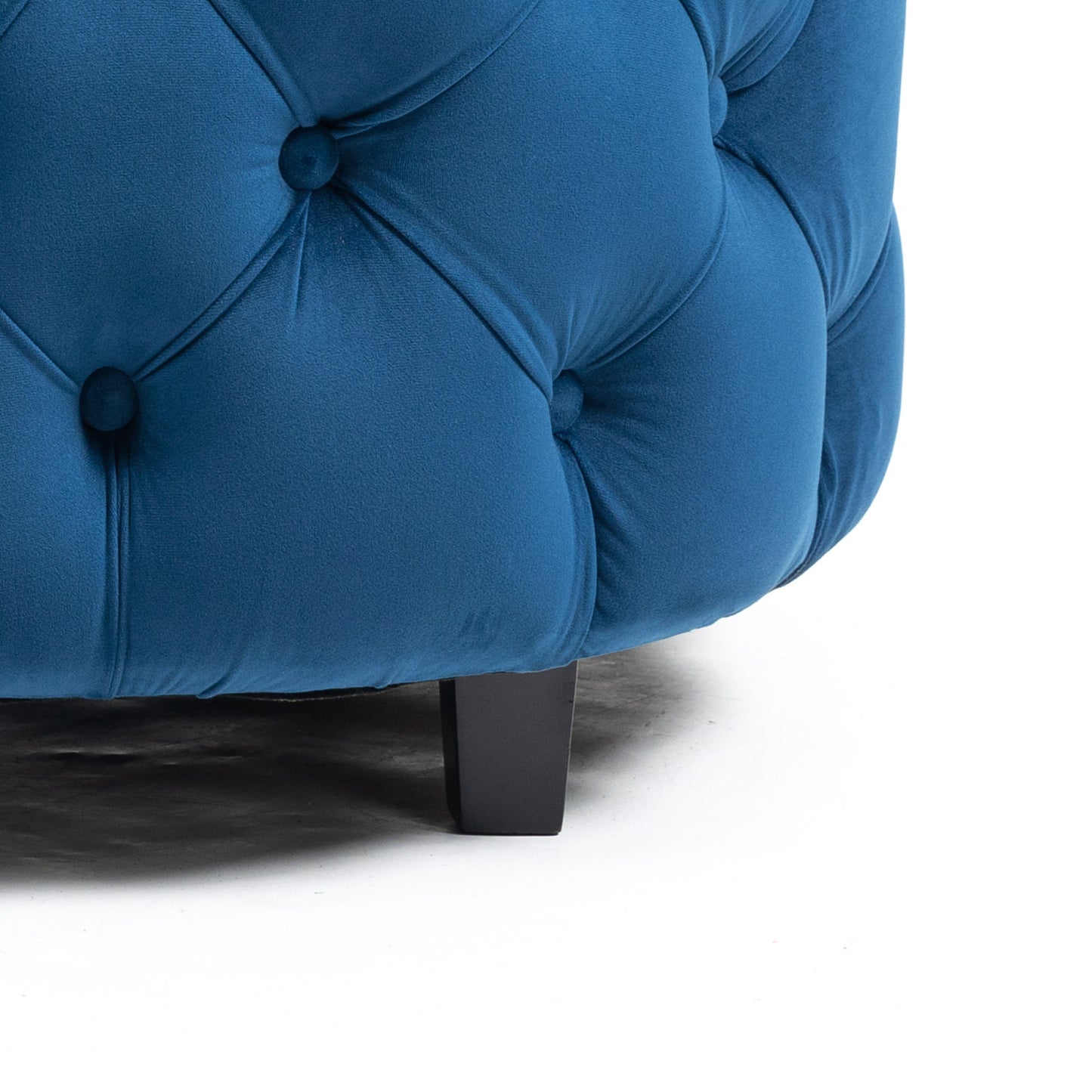 Classic Barrel Accent Chair for Living Room | Modern Blue Leisure Sofa Chair