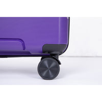 Lightweight Durable Hardshell Luggage Set with Spinner Wheels, 3-Piece (20/24/28) - Purple, TSA Lock