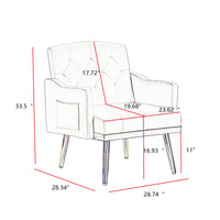 Cream White Velvet Armchair with Metal Legs - Elegant Modern Seating for Living Room, Bedroom, Home Office