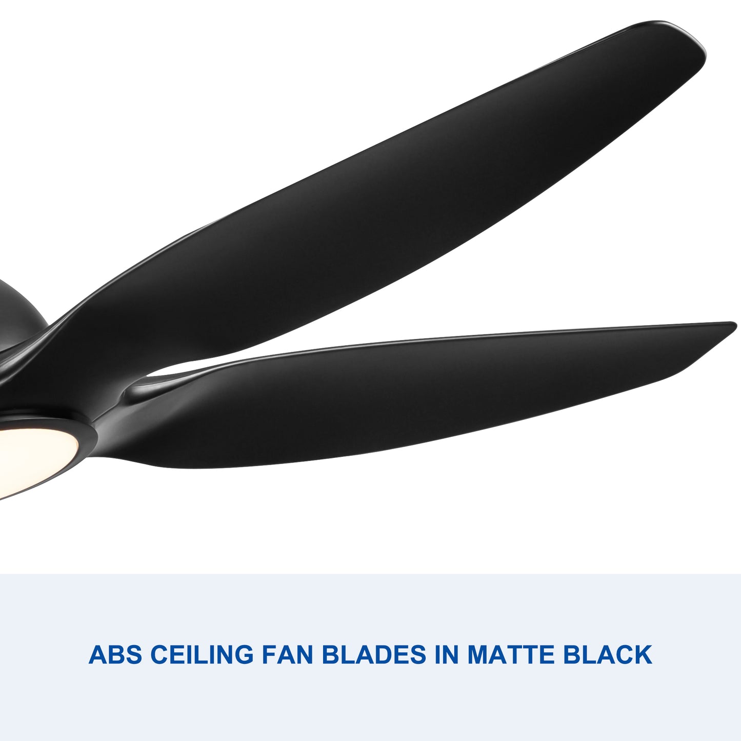 60 Integrated LED Ceiling Fan with Black ABS Blades - Modern Ceiling Light Fixture with Remote Lighting and Air Circulation