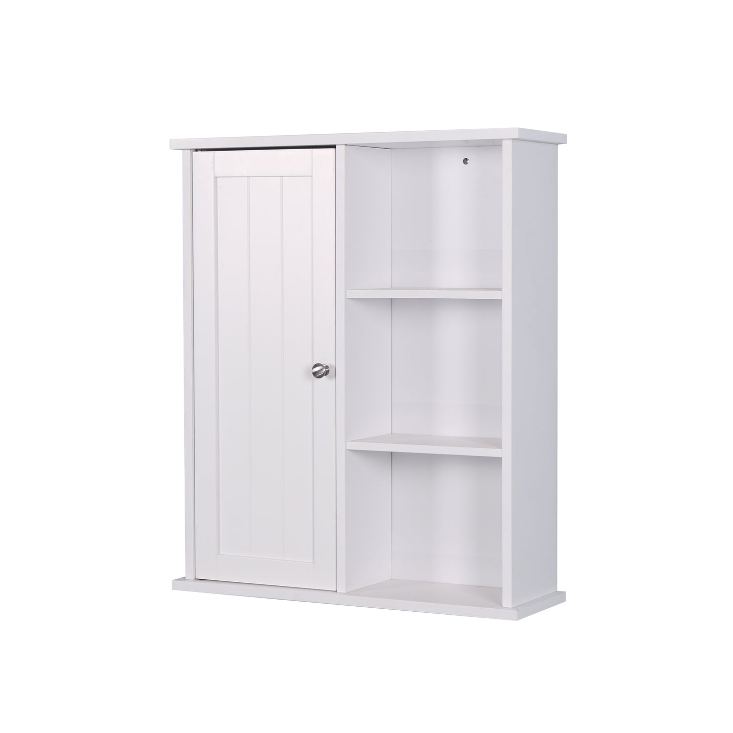 Wall Mount Medicine Cabinet with Door - Wooden Bathroom Storage with Adjustable Shelf for Organized Storage