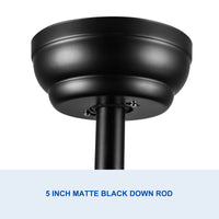60 Integrated LED Ceiling Fan with Black ABS Blades - Modern Ceiling Light Fixture with Remote Lighting and Air Circulation