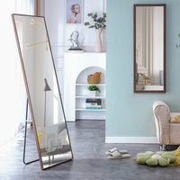 Solid Wood Frame Full-Length Mirror - 63x19 Decorative Floor & Wall Mounted Dressing Mirror for Bedroom, Home, Porch, or Clothing Store