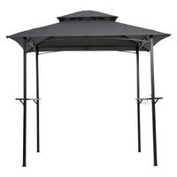 8x5 Ft Grill Gazebo Replacement Canopy - Double Tier BBQ Tent Roof Top Cover, Weather-Resistant Outdoor Shelter, Ideal for Backyard Cookouts