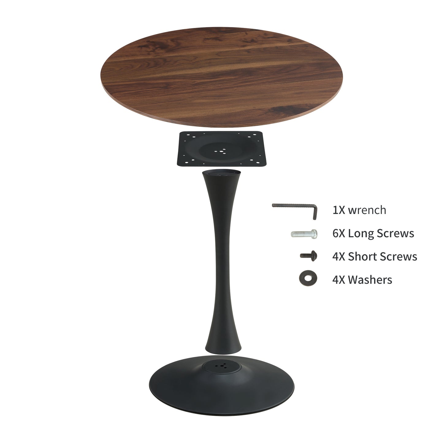 Round Nature Wood 80cm Dining Table - Modern Tulip Style, Perfect for Small Spaces, 1pc per Carton