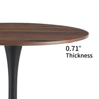 Round Nature Wood 80cm Dining Table - Modern Tulip Style, Perfect for Small Spaces, 1pc per Carton