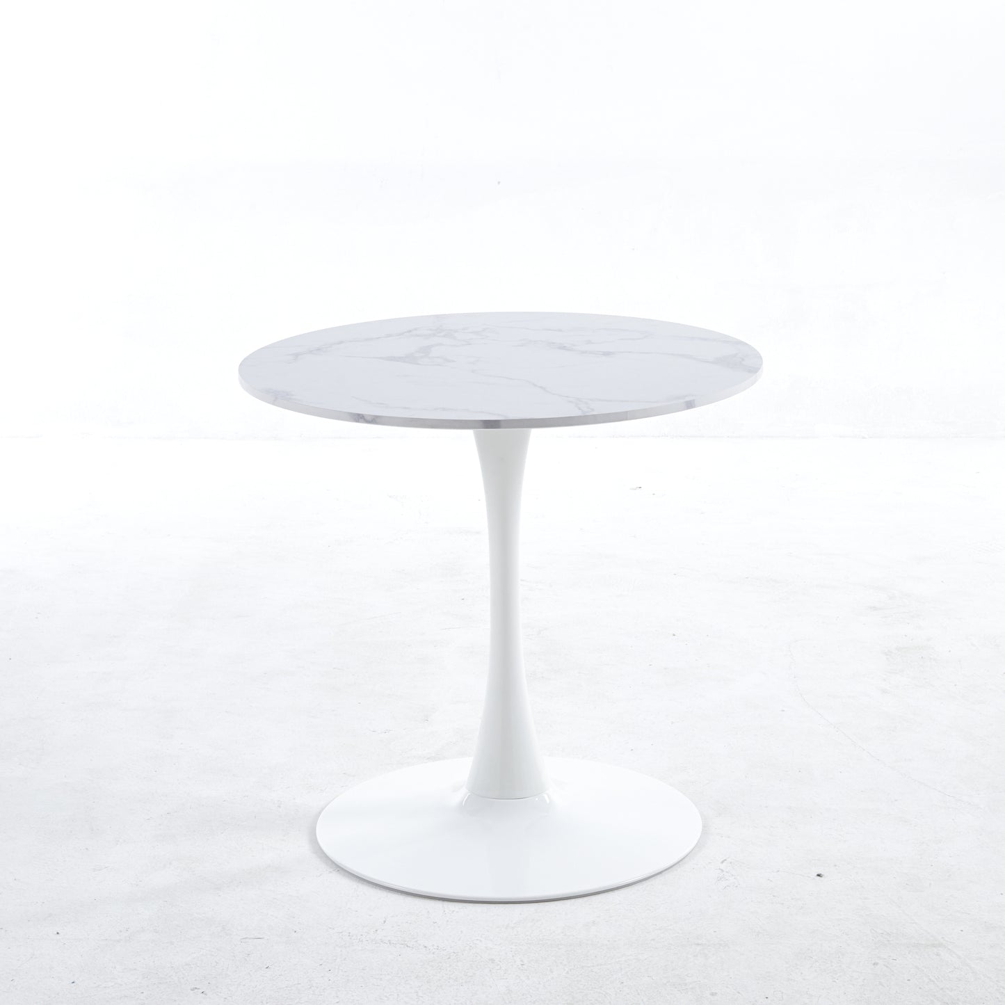 Elegant White Marble Dining Table – Modern MDF Kitchen Table & Executive Desk - Perfect for Dining Room & Home Office