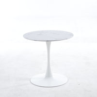 Elegant White Marble Dining Table – Modern MDF Kitchen Table & Executive Desk - Perfect for Dining Room & Home Office