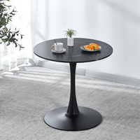 Elegant Black Marble Top Dining Table | Modern MDF Kitchen Table | Versatile Executive Desk Furniture