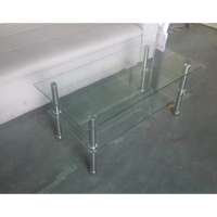 Modern Clear Glass Coffee Table - Tempered Glass Design for Elegant Living Room Décor