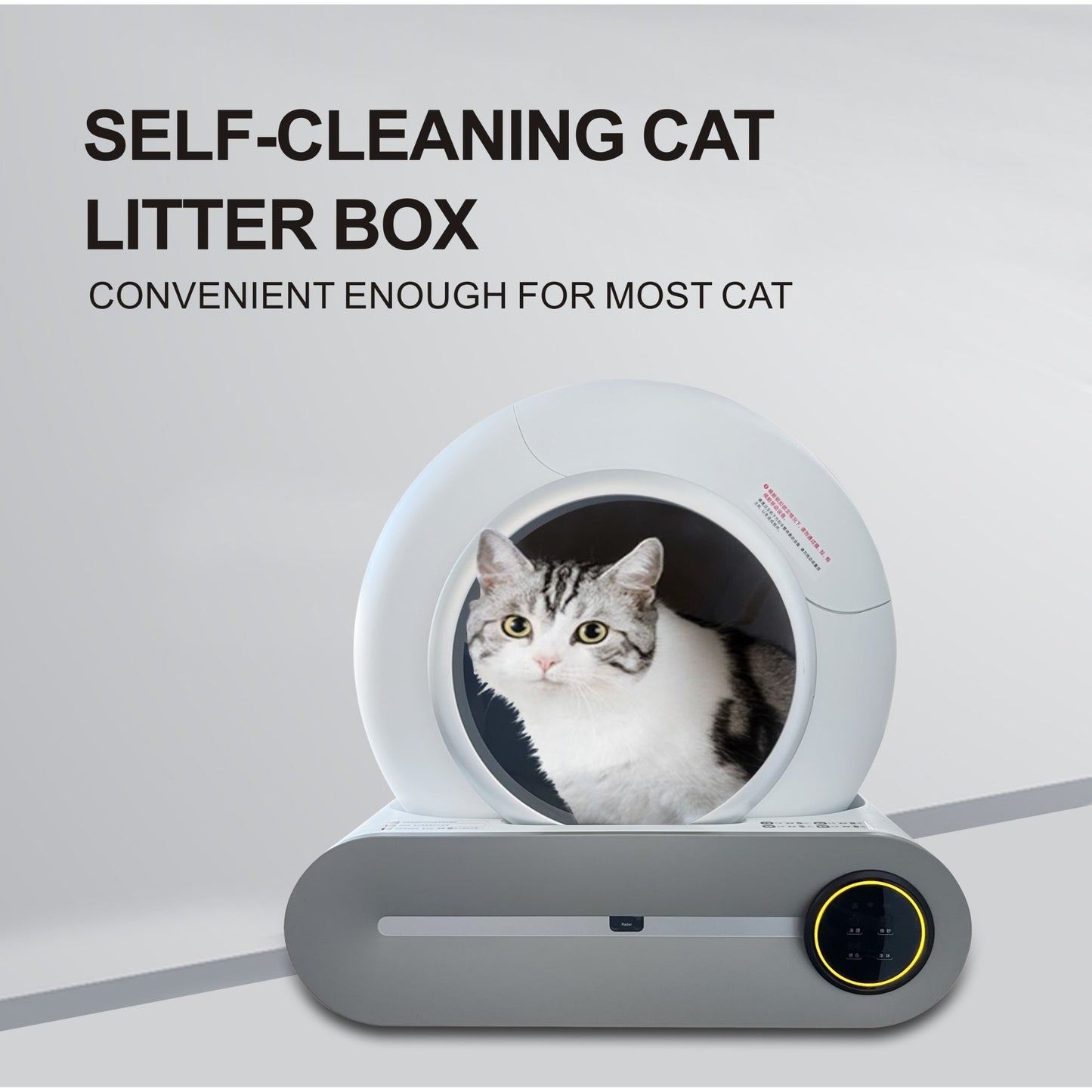 Self-Cleaning Cat Litter Box – Automatic Cat Waste Disposal – Odor Control & Hassle-Free Cleaning – Ideal for Cats of All Sizes