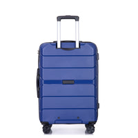 Lightweight Hardshell Luggage Set with Spinner Wheels, TSA Lock - 3-Piece (20/24/28) - Navy Travel Suitcase Set