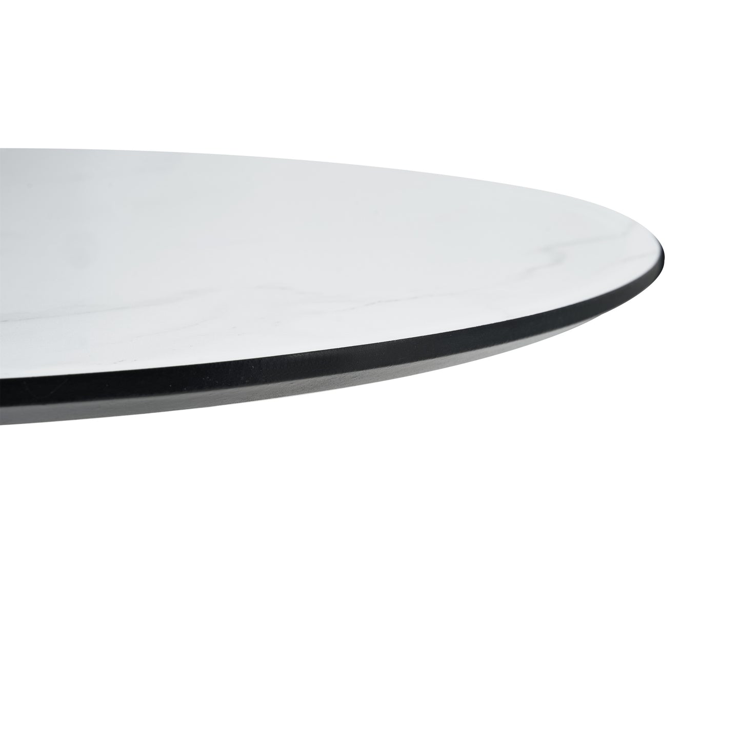 Stylish Round Dining Table - 106cm White Marble Top, Modern Design, Perfect for Dining Room or Kitchen, 1pc per Carton