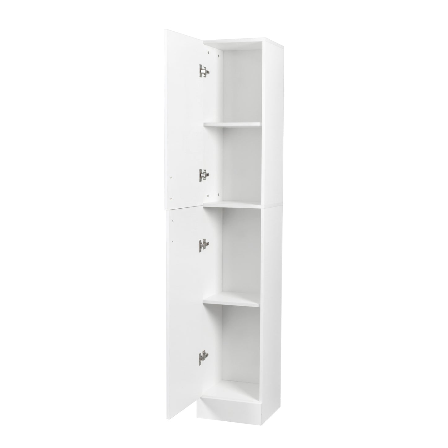 Freestanding Kitchen Cabinet with Adjustable Shelves and Double Doors - White Storage Unit for Dining Room & Home Organization