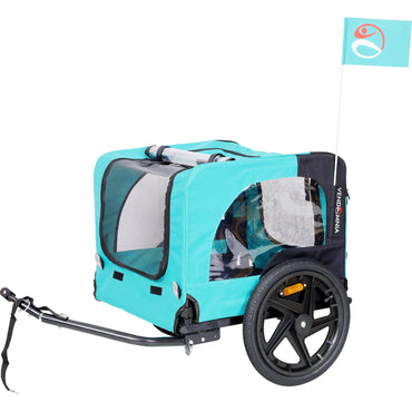 Light Green Foldable Pet Jogging Stroller - Bicycle Trailer for Dogs & Cats, Versatile Pet Carrier for Active Outdoor Adventures