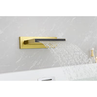 Wall Mount Tub Filler Faucet - High Flow Waterfall Shower Spout for Bathroom Sink & Bathtub - Multiple Uses Cascade Design