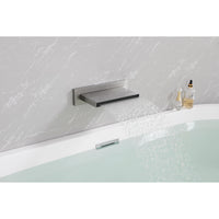 Wall Mount Waterfall Tub Faucet - High Flow Shower & Tub Filler Spout for Bathroom with Multiple Uses