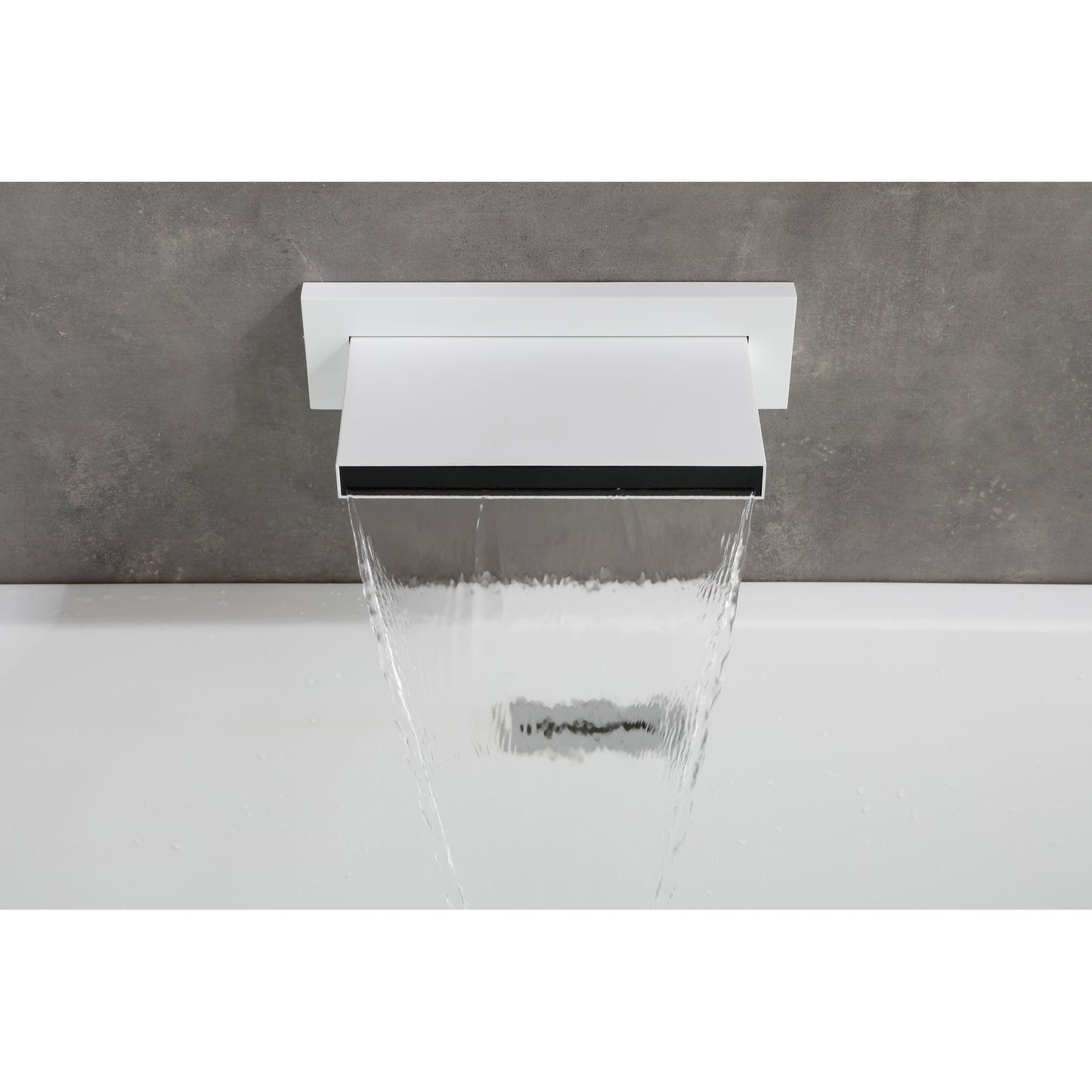 Waterfall Tub Faucet - Wall Mount Bathtub Filler Spout for Bathroom Sink, High Flow Cascade Showerhead, Multiple Uses