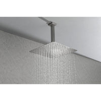 High Pressure Rain Shower Head - Ultra-Thin 304 Stainless Steel Waterfall Shower with Self-Cleaning Nozzles for Full Body Coverage