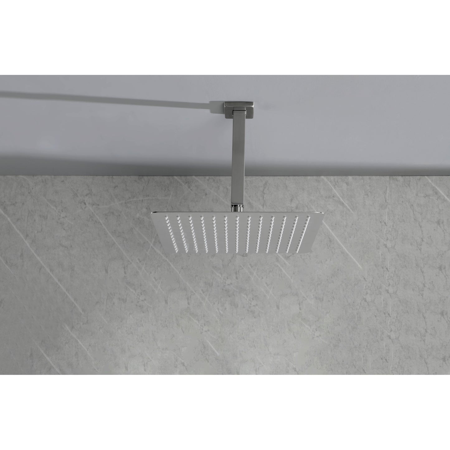 High Pressure Rain Shower Head - Ultra-Thin 304 Stainless Steel Waterfall Shower with Self-Cleaning Nozzles for Full Body Coverage