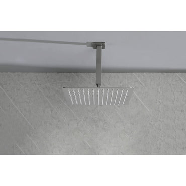 High Pressure Rain Shower Head - Ultra-Thin 304 Stainless Steel Waterfall Shower with Self-Cleaning Nozzles for Full Body Coverage