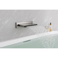 Wall Mount Waterfall Tub Faucet - High Flow Shower & Tub Filler Spout for Bathroom with Multiple Uses