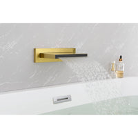 Wall Mount Tub Filler Faucet - High Flow Waterfall Shower Spout for Bathroom Sink & Bathtub - Multiple Uses Cascade Design