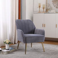 Modern Mid Century Velvet Sherpa Armchair for Living Room, Bedroom, Office - Easy Assembly & Stylish Comfort