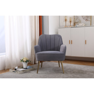 Modern Mid Century Velvet Sherpa Armchair for Living Room, Bedroom, Office - Easy Assembly & Stylish Comfort