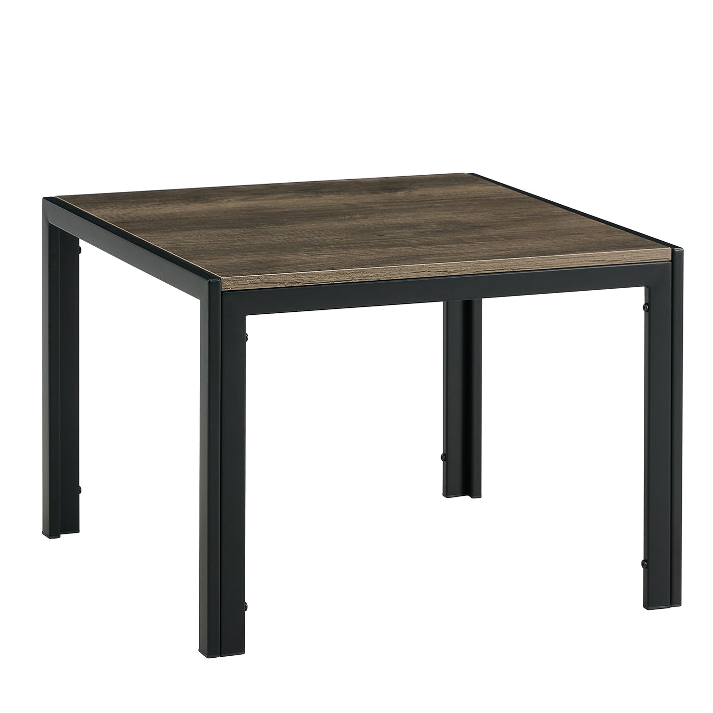 2-Piece Nesting Coffee Table Set, Square Modern Stacking Table With Wood Finish For Living Room