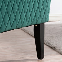 Elegant Green High-Back Velvet Accent Chair with Padded Comfort and Wooden Legs for Living Room or Bedroom
