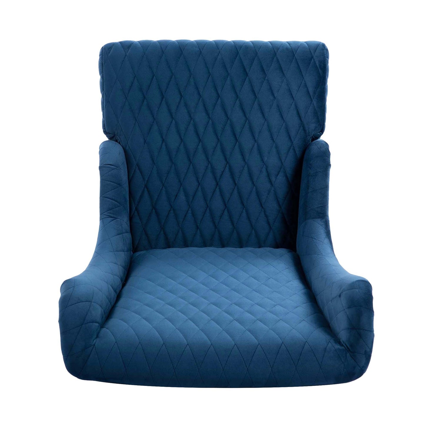 Comfy 23.03 Wide High-Back Velvet Accent Chair, Modern Wingback Chair with Soft Padding & Wooden Legs for Living Room & Bedroom, Blue