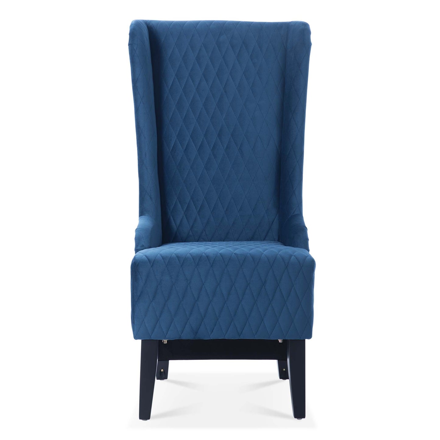 Comfy 23.03 Wide High-Back Velvet Accent Chair, Modern Wingback Chair with Soft Padding & Wooden Legs for Living Room & Bedroom, Blue