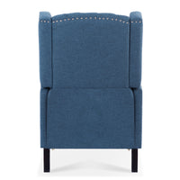 27.16” Wide Manual Wing Chair Recliner - Comfortable Upholstered Armchair for Living Room, Home Theater, Bedroom - Stylish Classic Design