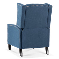 27.16” Wide Manual Wing Chair Recliner - Comfortable Upholstered Armchair for Living Room, Home Theater, Bedroom - Stylish Classic Design