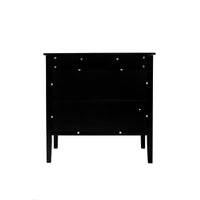 2 Door Wooden Cabinets - Vintage Black Wood Sideboard for Living Room, Dining Room, Office Storage Console Furniture