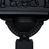 Cast Aluminum Black Postal Box - Durable Mailbox for Home or Office - Weather-Resistant and Secure Design