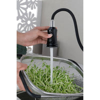 Single Handle High Arc Brushed Nickel Kitchen Faucet with Pull Down Sprayer - Stainless Steel Single Level Sink Faucet